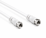 DINIC SAT Kabel F-Stecker auf F-Stecker, weiß, Länge 1,50m